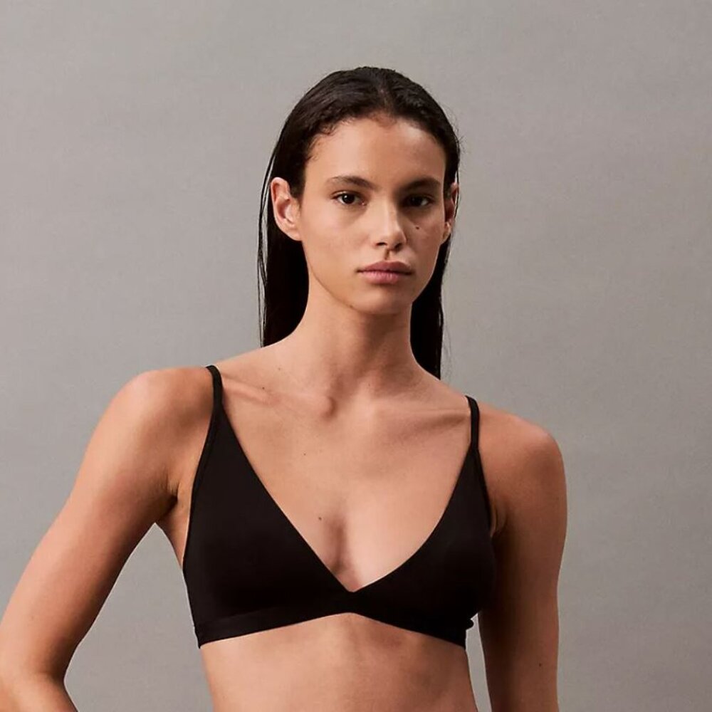 Calvin Klein Black Form to Body Lightly Lined Triangle Convertible Bralette